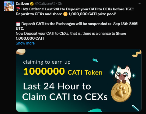 Catizen's Annoucement about CATI Deposit Suspension