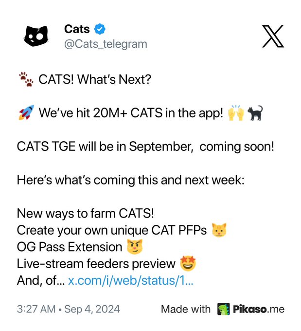 CATS TGE Announcement