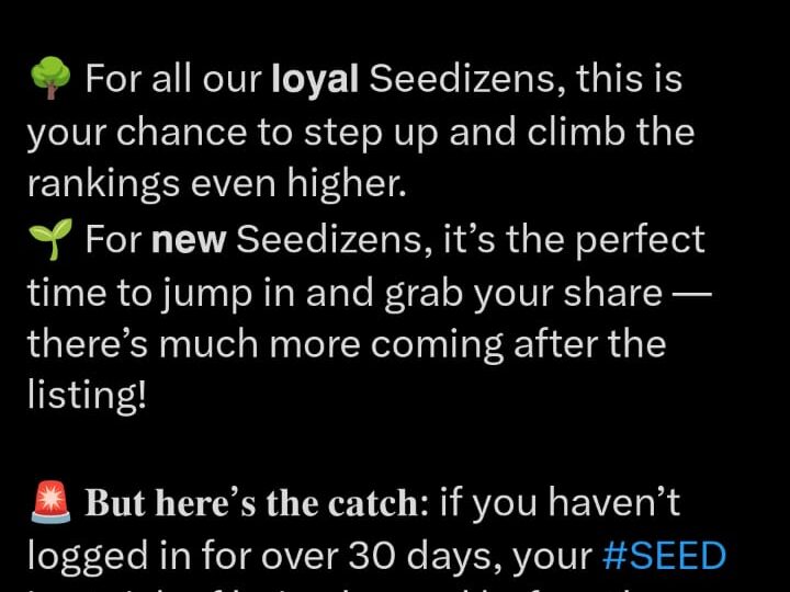 SEED Airdrop Rules